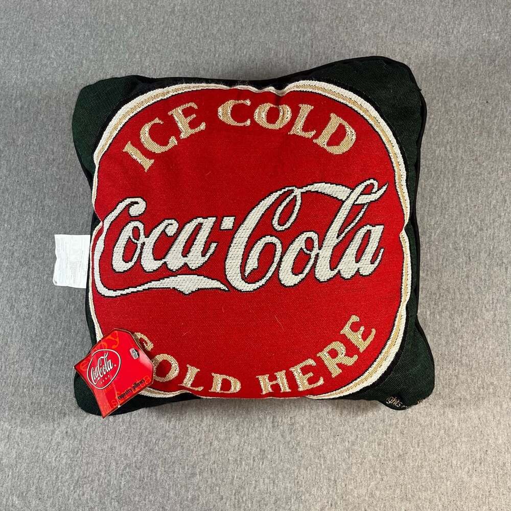 Coca-Cola Ice Cold Sold Here Tapestry Pillow 18 x 18 Mohawk Home New